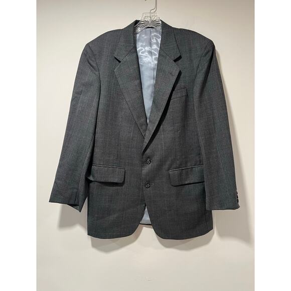 Vintage Other - Vintage 100% Wool Sport Coat Suit Jacket Black & Gray Size 39 JL